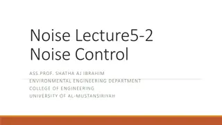 Noise Control Methods in Environmental Engineering