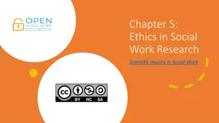 Ethics in Social Work Research: Understanding Human Subjects and Principles