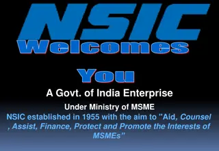 Government Enterprise NSIC Schemes for MSMEs