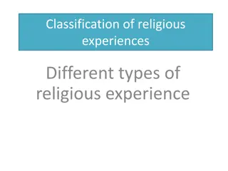 Study of Different Types of Religious Experiences and Visions