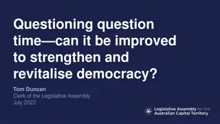 Strengthening Democracy Through Question Time Reform