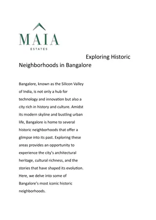 Exploring Historic Neighborhoods in Bangalore