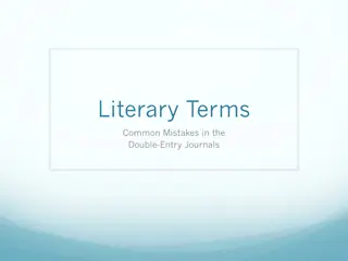 Common Mistakes in Literary Double-Entry Journals