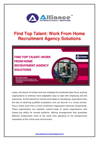 Find Top Talent - Work From Home Recruitment Agency Solutions