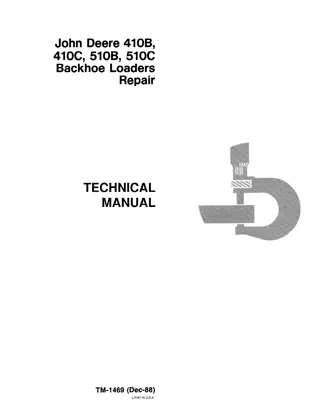 JOHN DEERE 410B BACKHOE LOADER Service Repair Manual Instant Download