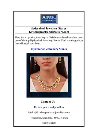 Hyderabad Jewellery Stores  Krishnapearlsandjewellers.com