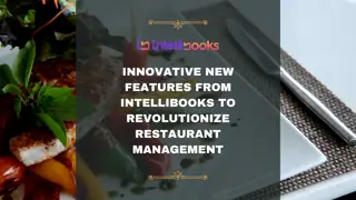 Innovative New Features from Intellibooks to Revolutionize Restaurant Management