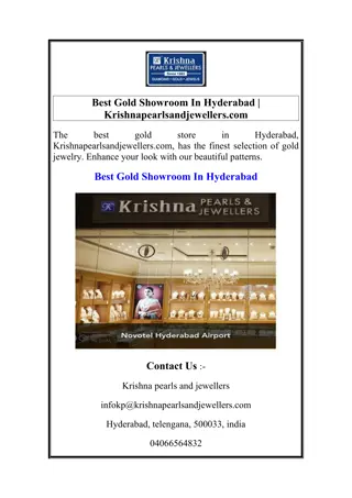 Best Gold Showroom In Hyderabad  Krishnapearlsandjewellers.com