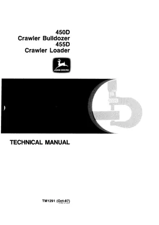 John Deere 450D Crawler Bulldozer 455D Crawler Loader Service Repair Manual Instant Download (tm1291)