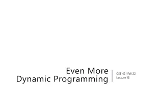 Edit Distance and Dynamic Programming