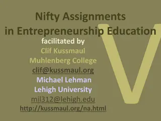 Innovative Ideas in Entrepreneurship Education and Collaborative Learning