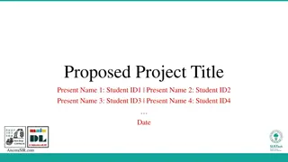 Investigating Proposed Project Title with Student Team