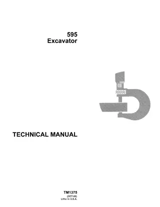 JOHN DEERE 595 EXCAVATOR Service Repair Manual Instant Download