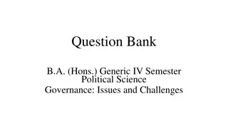 Challenges and Governance in Political Science: Exploring Policy, Civil Society, and Public Administration