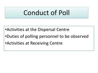 Polling Activities and Duties at Various Centers