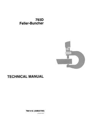 JOHN DEERE 793D FELLER-BUNCHER Service Repair Manual Instant Download