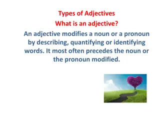 Understanding Different Types of Adjectives