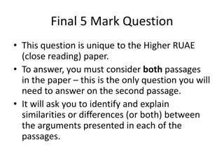 Analyzing Agreement and Disagreement in High School RUAE Passages