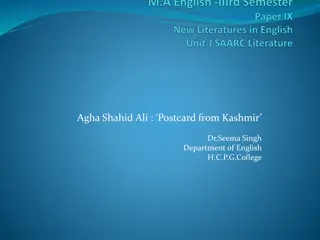 Reflections on Kashmir - A Poetic Journey of Longing and Nostalgia