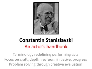 Stanislavski's Handbook: Redefining Acting Through Craft and Analysis