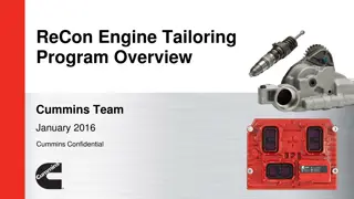 Cummins RETP - Engine Tailoring Program Overview