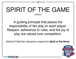 Field Day Values and Behaviors - Embracing the Spirit of the Game