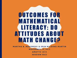 Evolution of Mathematical Literacy and Attitudes in Educational Settings