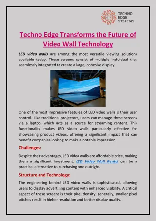 Techno Edge Transforms the Future of Video Wall Technology