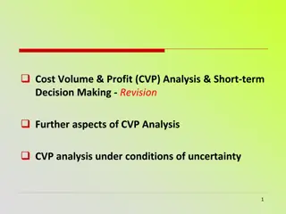 Cost-Volume-Profit (CVP) Analysis for Short-term Decision Making