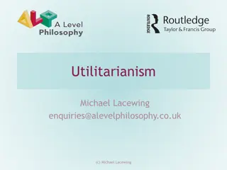 Utilitarianism and the Principle of Utility