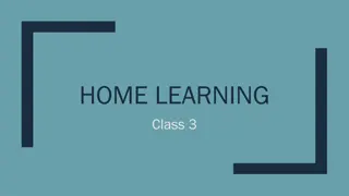 Home Learning Guidelines for Class 3 Students