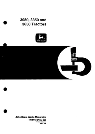 JOHN DEERE 3050 TRACTOR Service Repair Manual Instant Download (tm4443)