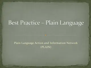 Plain Language in Federal Agencies: Compliance and Implementation