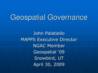 Evolution of Geospatial Governance in the United States