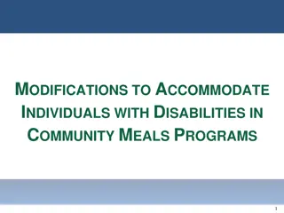 Ensuring Accessibility in Community Meals Programs for Individuals with Disabilities