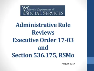 Executive Order 17-03 on Administrative Rule Reviews