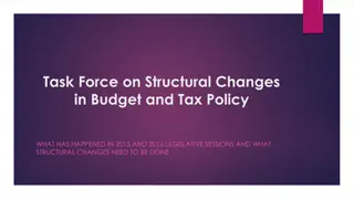 Legislative Actions and Structural Changes in Budget and Tax Policies 2015-2016