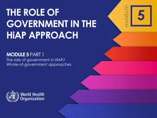 The Role of Government in Health in All Policies (HiAP) Approach