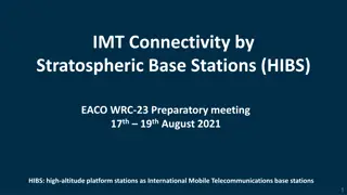 IMT Connectivity by Stratospheric Base Stations (HIBS) Overview