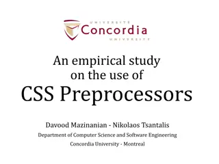 Empirical Study on CSS Preprocessors: Insights and Findings