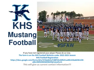 KHS Mustang Football 2022-2023 Season Information