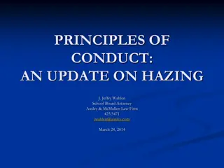 Update on Hazing Incidents in Schools: Consequences and Lessons