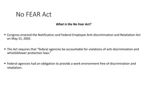 The No FEAR Act: Requirements and Procedures