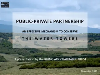 Public-Private Partnership in Water Conservation by Rhino Ark Charitable Trust