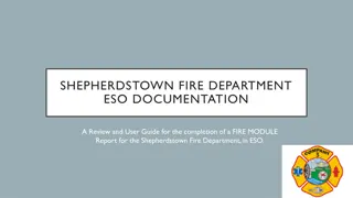 Shepherdstown Fire Department ESO Documentation Review