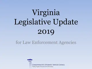 Virginia Legislative Update 2019 for Law Enforcement Agencies