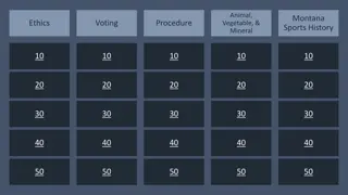 Exploring the realms of Animal, Vegetable, & Mineral in Montana: Sports, History, Ethics, and Voting Procedure