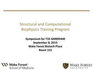 SCB Training Program Symposium 2015 - Wake Forest Biotech Place