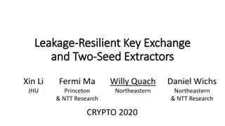 Leakage-Resilient Key Exchange and Seed Extractors in Cryptography