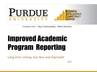 Enhancing Academic Program Reporting through Business Intelligence Competency Center